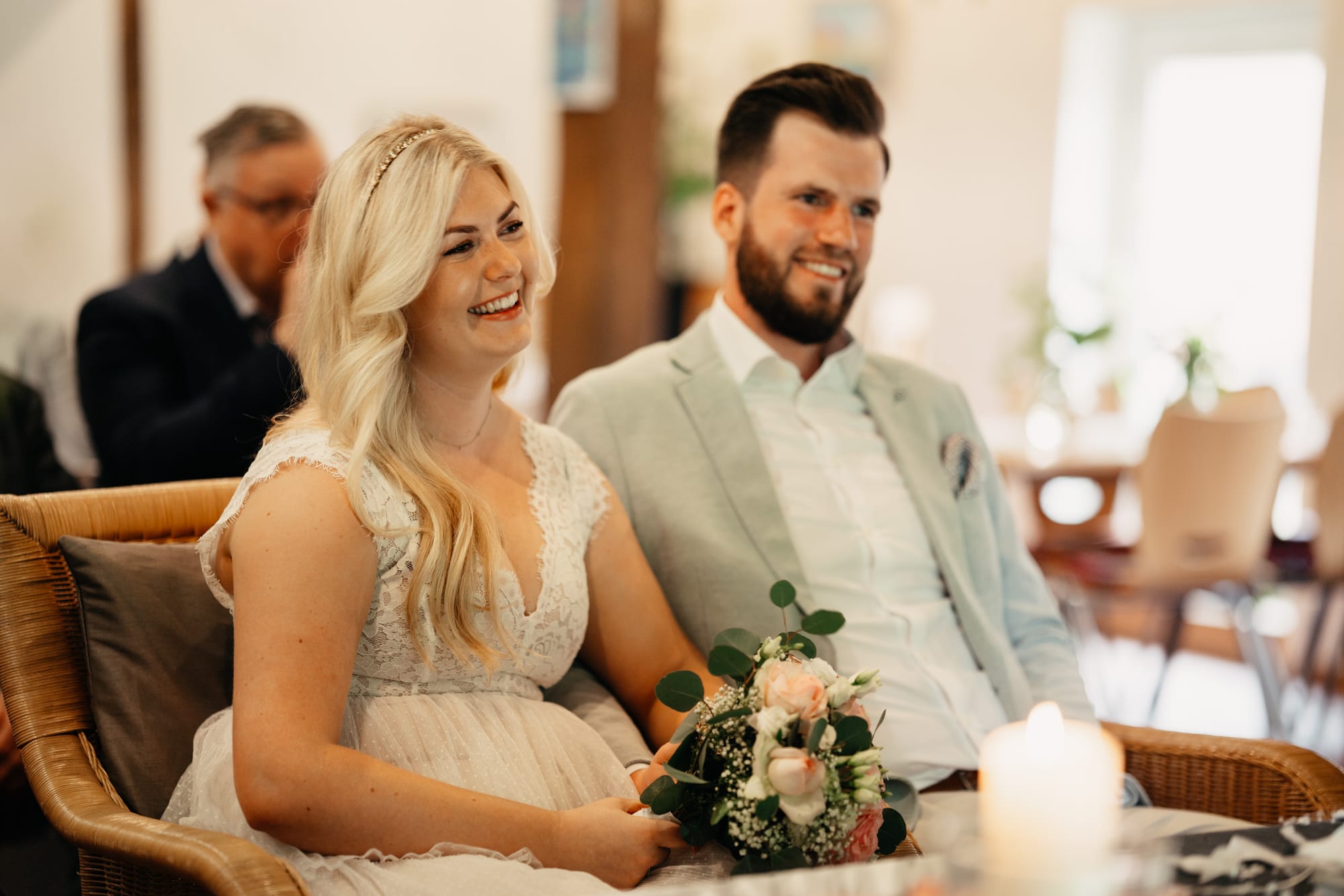 Sektempfang im Hof des Müllerhaus Brunsbrock – Anna Lorek Fotografie